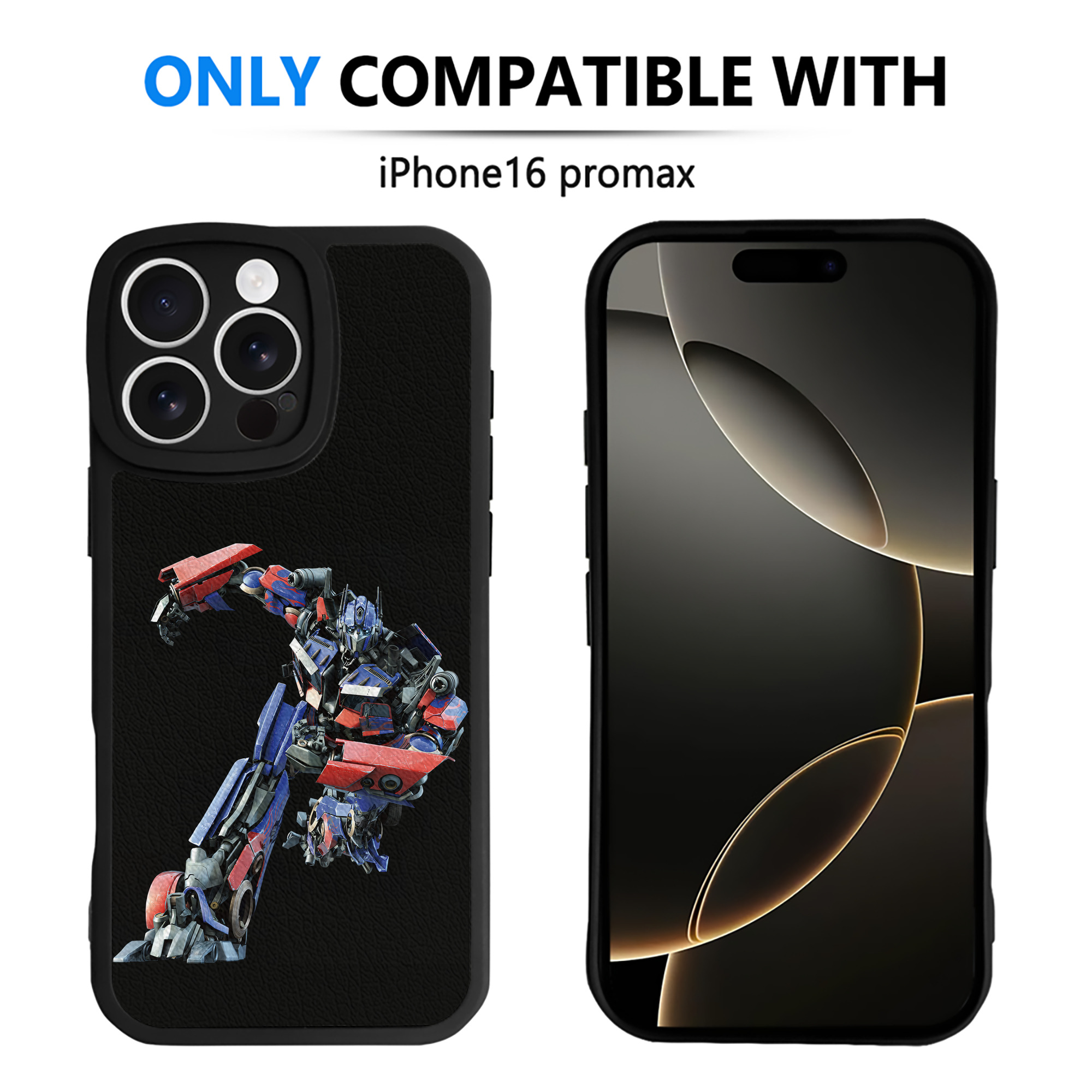 （画像用） Transformers トランスフォーマー 【iPhone 16シリーズ対応】シリコンスマホケース（レザー調） 材質：シリコン